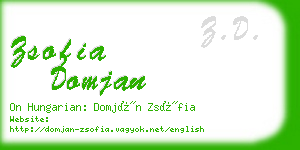 zsofia domjan business card